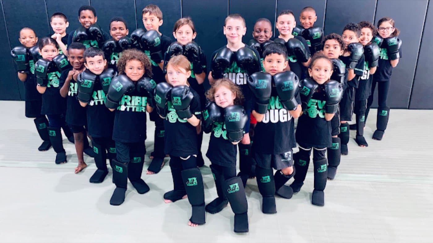Kids training martial arts at Jungle Gym in New Rochelle